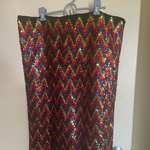 rainbow sequins pencil skirt!